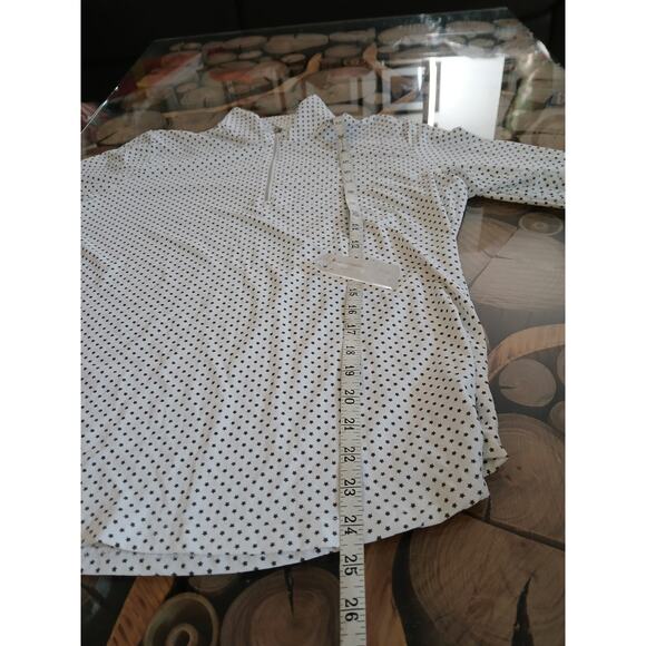 GG Blue Luxe Sport Long Sleeve Mock Neck Quarter Zip Vented Mesh Shirt Large - Picture 5 of 12